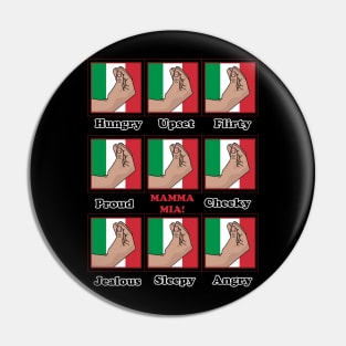 Italian gestures emotions chart Pin