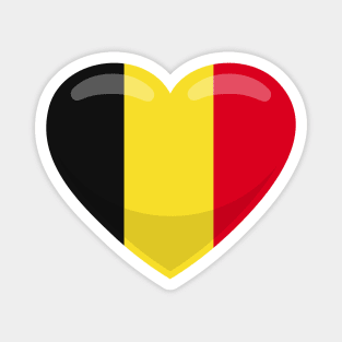 Belgium Flag Heart Magnet