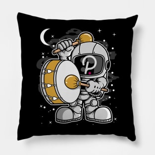 Astronaut Drummer Polkadot DOT Coin To The Moon Crypto Token Cryptocurrency Blockchain Wallet Birthday Gift For Men Women Kids Pillow