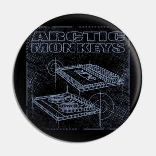 Arctic Monkeys Technical Drawing Pin