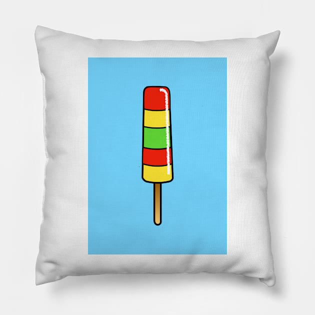 Traffic Light Ice Lolly Pillow by AdamRegester