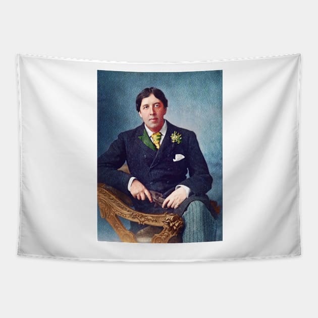 Oscar Wilde Digital Painting Tapestry by AndythephotoDr