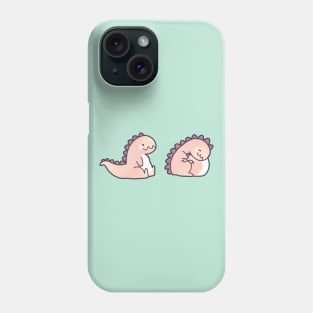 Cute Chubby Sleepy Dragon - Pink Phone Case