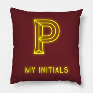 Letter P Letter Art Pillow