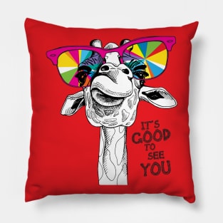 Cool Giraffe - It's good to see you Pillow