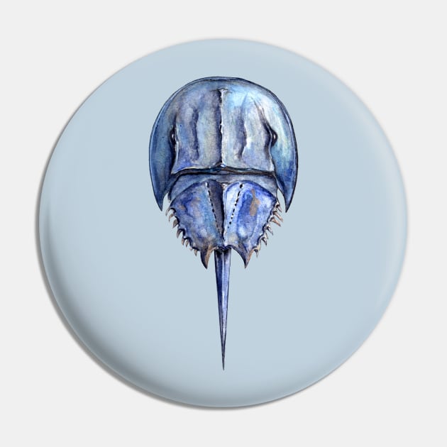 Blue Horseshoe Crab Pin by Abby Venture