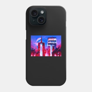 Dystopian Corporate Owned City At Dusk Phone Case