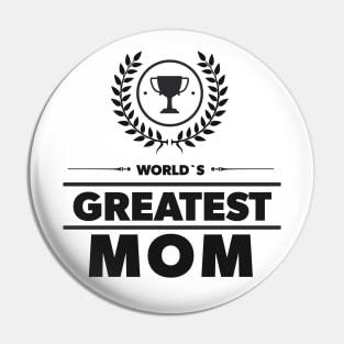 World`s Greatest MOM Trophy Funny Lovely Cute Mother Award Pin