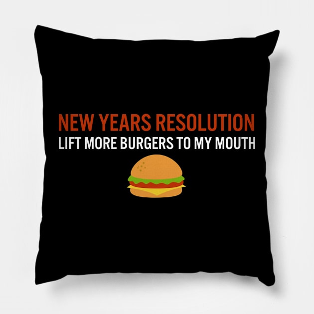 New years resolution: lift more burgers to my mouth Pillow by UnikRay