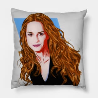 Holly Hunter - An illustration by Paul Cemmick Pillow