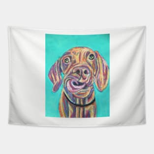 Colourful Vizsla puppy Tapestry