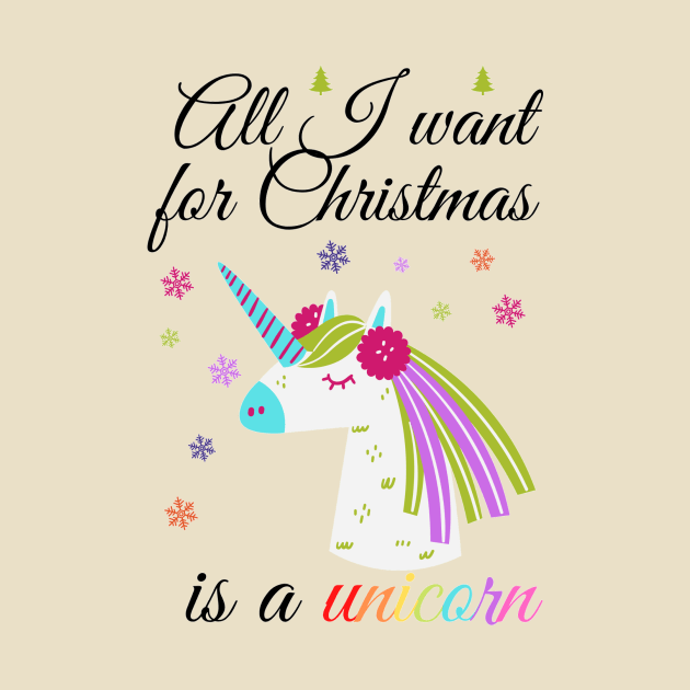 All I want for Christmas is a unicorn by LukjanovArt