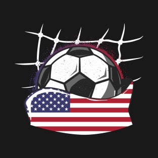 Soccer Lover Goal USA Flag Football T-Shirt