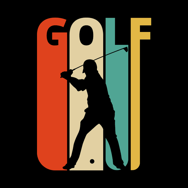 Golf Silhouette, retro design. by MadebyTigger