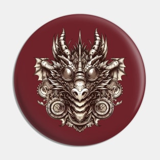 Wild Steampunk Fantasy Dragon Pin