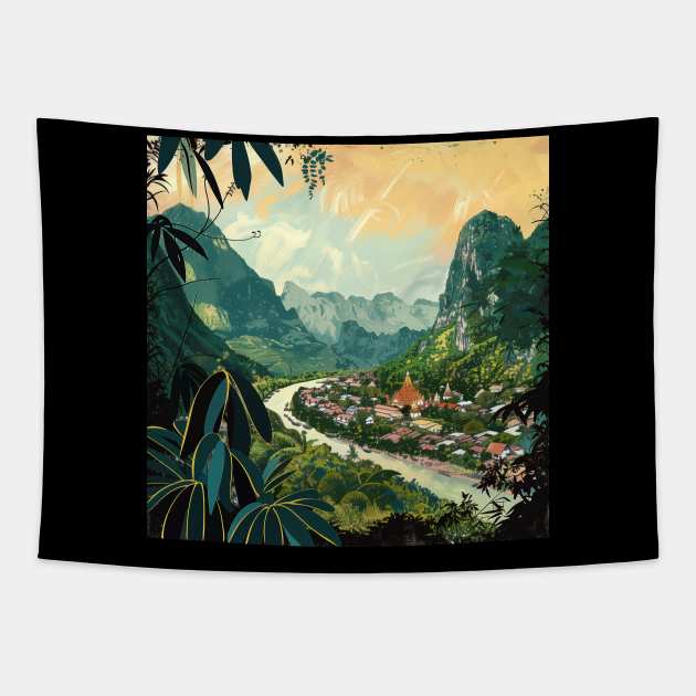 Laos Tapestry by ComicsFactory