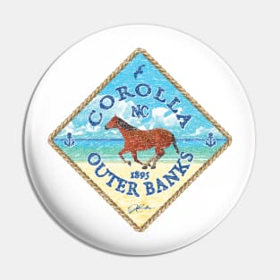 Corolla, Outer Banks, North Carolina with Horse on Beach Pin