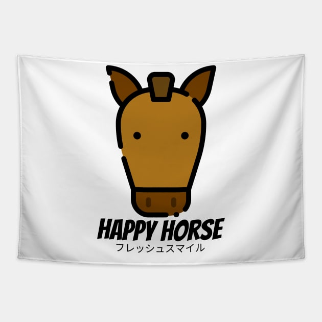 Happy Horse Mare Brown Tapestry by BradleyHeal