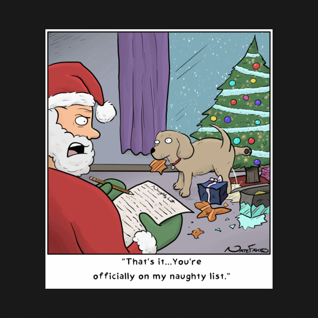 Dog on Naughty List by cartoonistnate