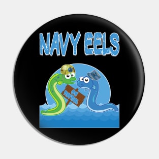 Navy Eels Pin