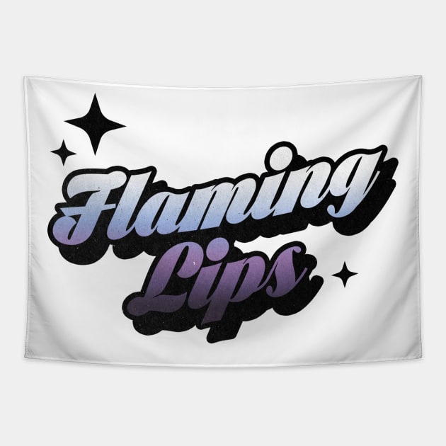 Flaming Lips - Retro Classic Typography Style Tapestry by Decideflashy