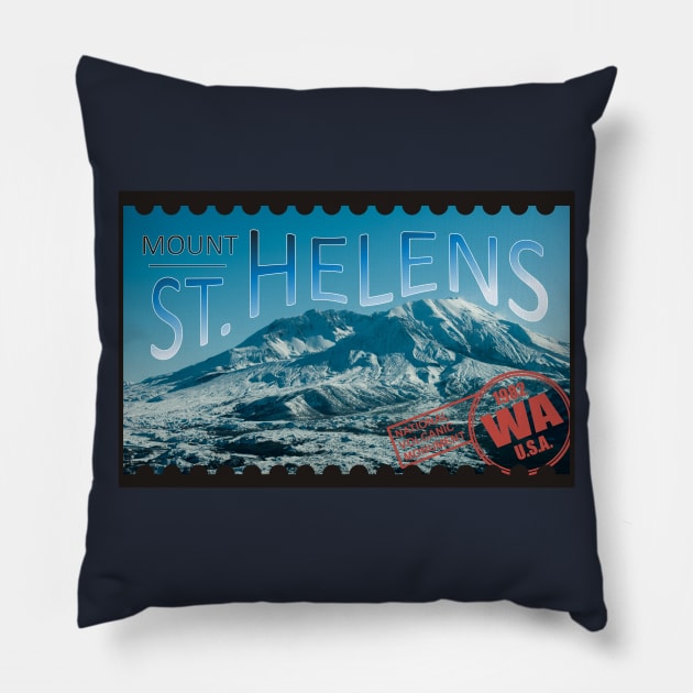 St Helens Stamp Pillow by Northofthepines