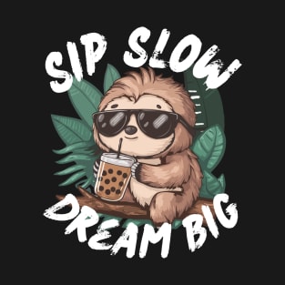 Cute Sloth Boba Tea T-Shirt