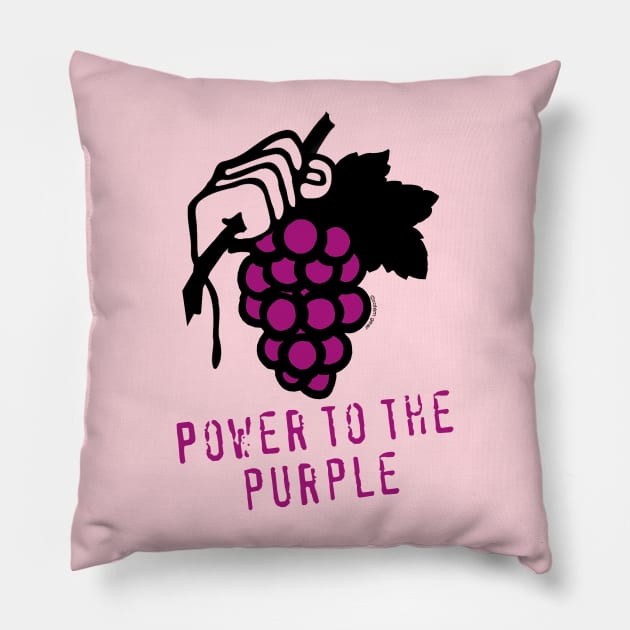 Power to the Purple (Wine Grapes) Pillow by jrotem