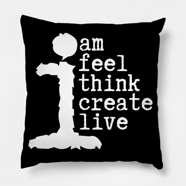 Human Am I Life Instructions Pillow by JSJ Art