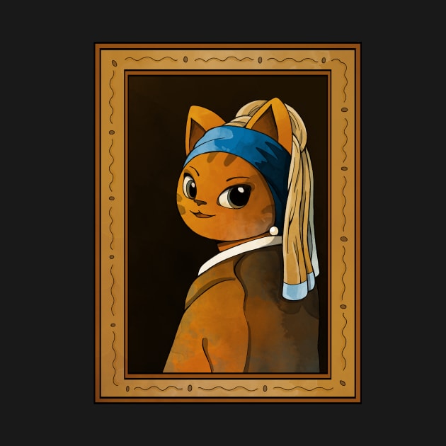 The Cat with the Pearl Earring by Vallina84