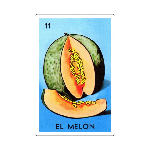 Loteria Mexicana Art - Loteria Mexicana Design - El Melon Gift - Regalo El Melon by HispanicStore