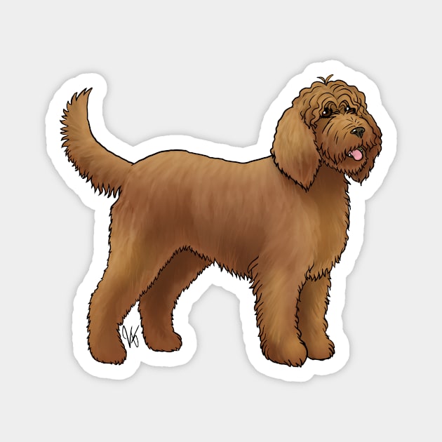 Dog - Otterhound - Brown Magnet by Jen's Dogs Custom Gifts and Designs