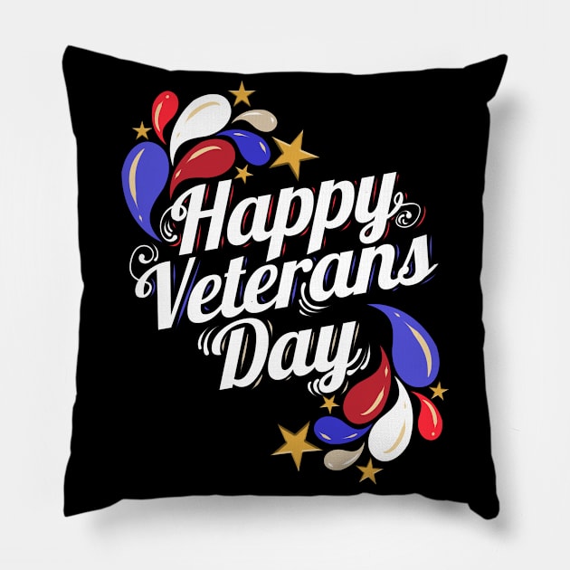 Logo For A Happy Veterans Day Pillow by SinBle