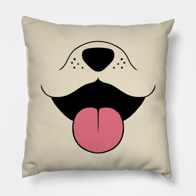 Happy Doggy Pillow by Episodic Drawing