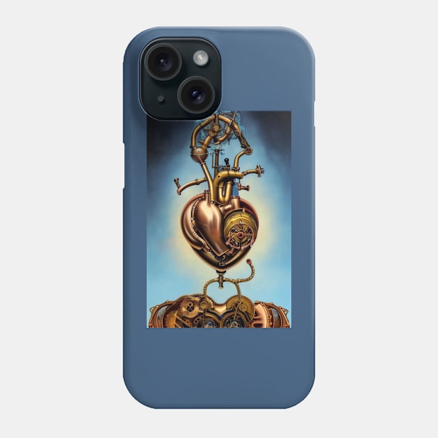 Steampunk mechanical heart Phone Case by Dendros-Studio