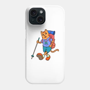 Casual cat hikes - Hiking Phone Case