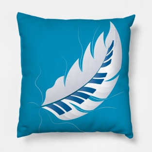 Piano Keys in a Feather (Blue) Pillow