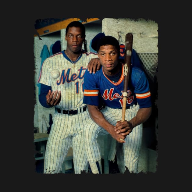 Dwight Gooden and Darryl Strawberry in New York Mets
