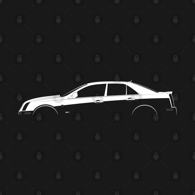 Cadillac STS-V Silhouette by Car-Silhouettes