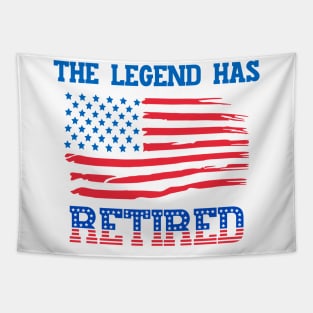 The Legend Has Retired - Patriotic Apparel Tapestry