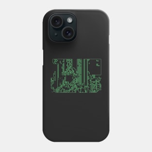 Green circuits Phone Case