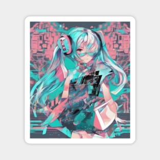 Pixel Serenade: Miku's Anime Reverie Magnet