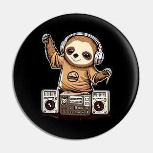 Sloth Dj Pin