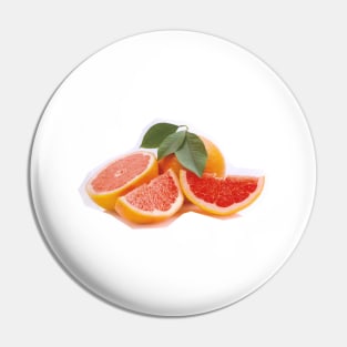 Orange Slice Leaf Pin