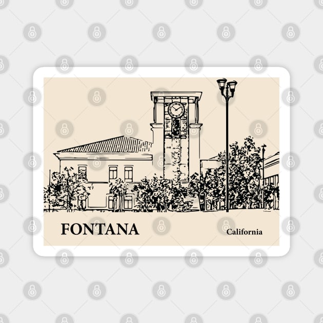 Fontana - California Magnet by Lakeric