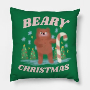 Beary Christmas - cute Christmas design Pillow