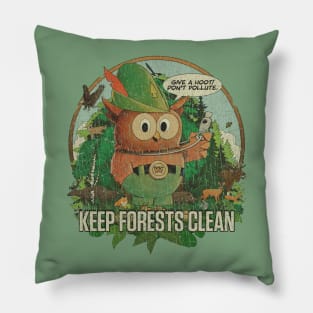 Keep Forests Clean 1971 Pillow