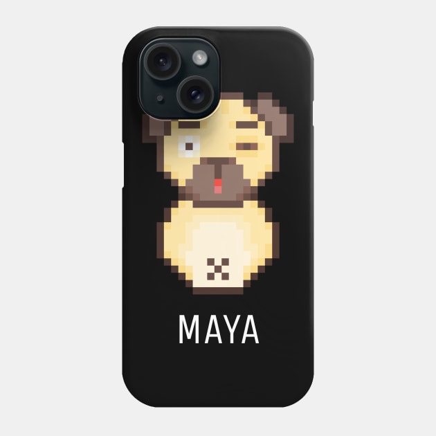 Pug Maya White Phone Case by felixbunny