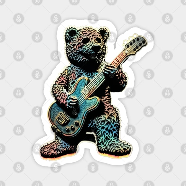 Deadhead Bear - Original Artwork Magnet by Labidabop