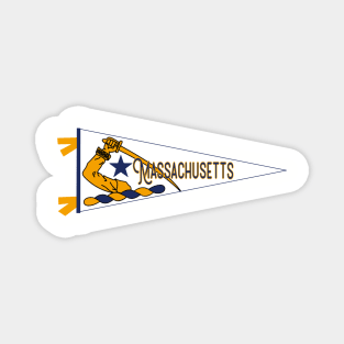 Massachusetts Flag Pennant Magnet
